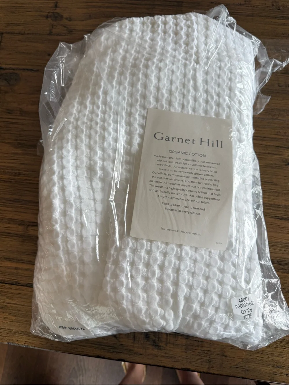 Garnet Hill thick waffle